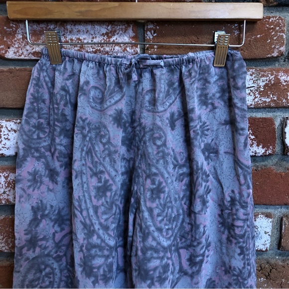 Victoria's Secret Silk Sheer Paisley Wide Leg Lounge Pants - Picture 3 of 8